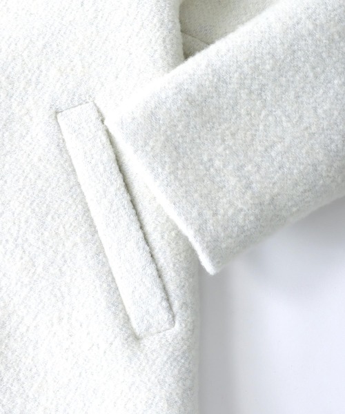 DRESSLAVE(ドレスレイブ)の「B7 / poodle bonding coat(プードルボンディングコート)(ピーコート・レディース・ブラック/ホワイト/チャコールグレー・38)」の6枚目の写真