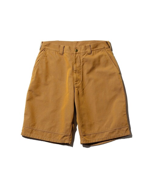 BEAMS PLUS(ビームスプラス)の「BEAMS PLUS / シャンブレー キャンバス ロガー ショーツ(その他パンツ・メンズ・ブラウン/カーキ/その他・S/M/L/XL)」の3枚目の写真