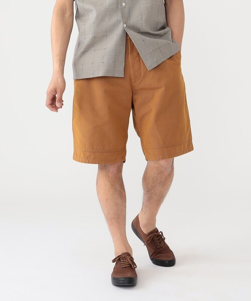 BEAMS PLUS(ビームスプラス)の「BEAMS PLUS / シャンブレー キャンバス ロガー ショーツ(その他パンツ・メンズ・ブラウン/カーキ/その他・S/M/L/XL)」の8枚目の写真