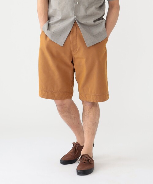 BEAMS PLUS(ビームスプラス)の「BEAMS PLUS / シャンブレー キャンバス ロガー ショーツ(その他パンツ・メンズ・ブラウン/カーキ/その他・S/M/L/XL)」の9枚目の写真