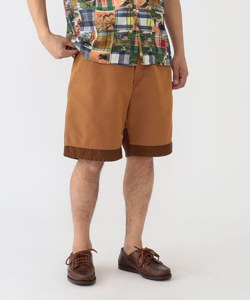 BEAMS PLUS(ビームスプラス)の「BEAMS PLUS / シャンブレー キャンバス ロガー ショーツ(その他パンツ・メンズ・ブラウン/カーキ/その他・S/M/L/XL)」の11枚目の写真