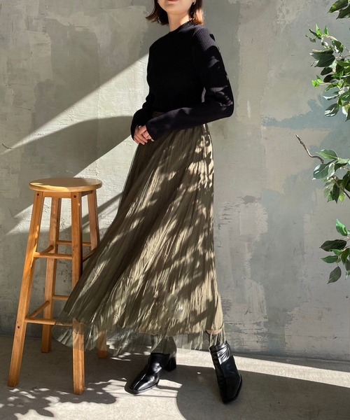 LOWRYS FARM(ローリーズファーム)の「リブニットプルオーバーLS 995339(ニット/セーター・レディース・チャコールグレー/その他/アイボリー/ブラック・FREE)」の5枚目の写真