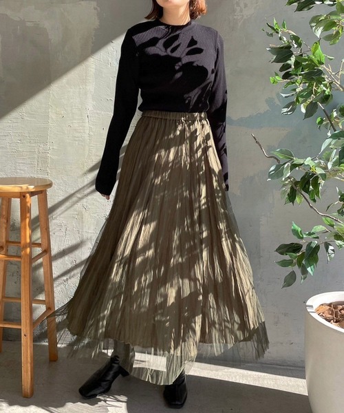 LOWRYS FARM(ローリーズファーム)の「リブニットプルオーバーLS 995339(ニット/セーター・レディース・チャコールグレー/その他/アイボリー/ブラック・FREE)」の6枚目の写真