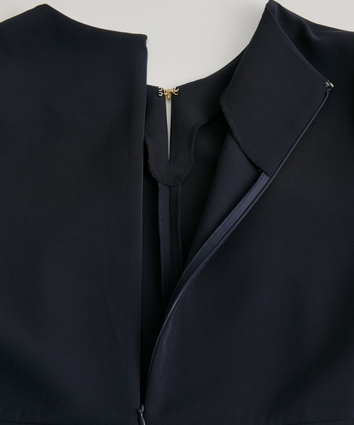 ROPE' PICNIC（ロペピクニック）の「【360°ウルトラストレッチ】セットアップ対応/ペプラムブラウス（シャツ/ブラウス・レディース・イエロー系その他3/ネイビー/ホワイト・38/40）」の6枚目の写真