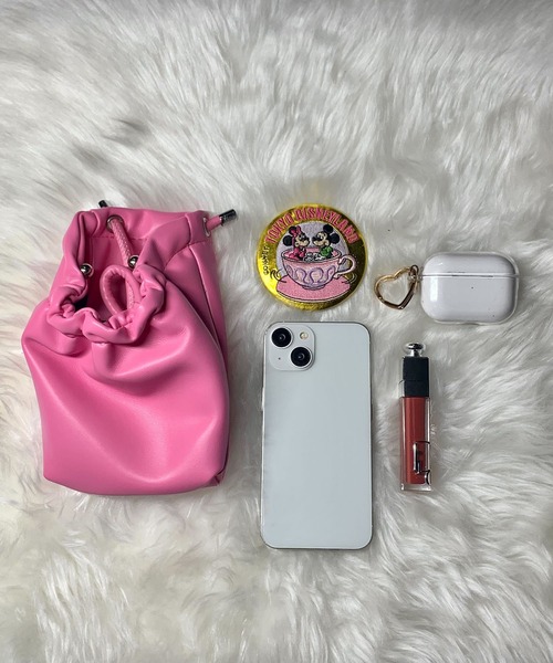 SHEPP（シープ）の「スマホケース ミニポーチ ショルダーバッグ（ショルダーバッグ・レディース・シルバー/オレンジ/ホワイト/ピンク/グリーン/ブラック・FREE）」の20枚目の写真