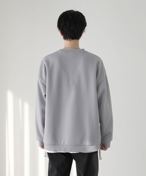 ETELIO(エテリオ)の「サイドジップヘビーウェイトクルーネックスウェット(スウェット・メンズ・ブラック/グレー・L/M/S)」の13枚目の写真