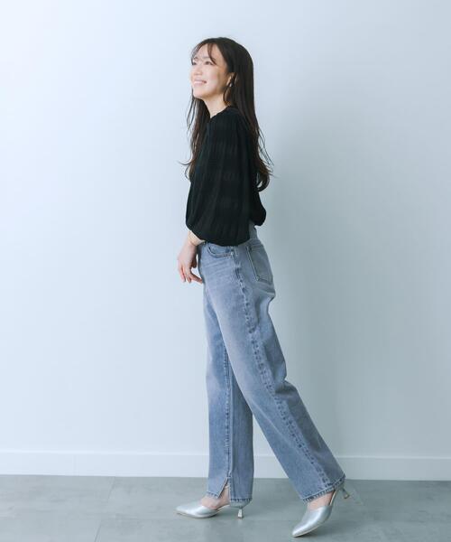 【送料込⭐︎匿名配送】yori Audrey 34ハイウエスト ストレートデニム セール】ハイウエストストレートデニム（デニムパンツ）｜HEYUMM