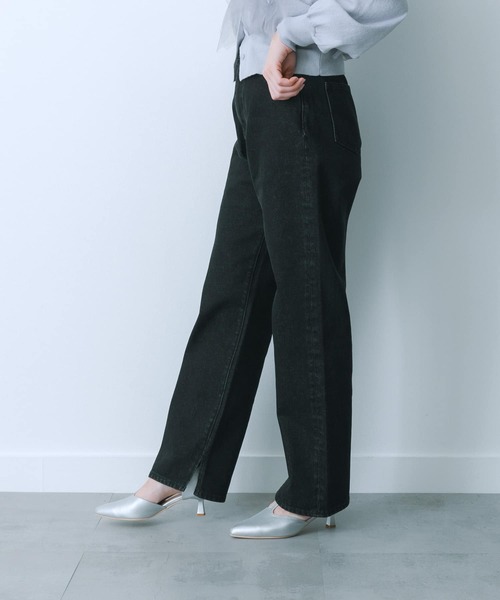 セール】ハイウエストストレートデニム（デニムパンツ）｜HEYUMM