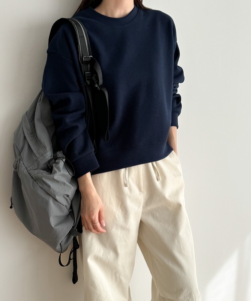 CANAL JEAN（キャナルジーン）の「El mar　ダブルフェイストレーナー（スウェット・レディース・ホワイト/グリーン/ネイビー・ONE SIZE）」の3枚目の写真