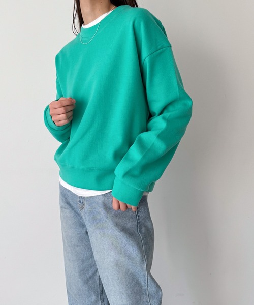 CANAL JEAN（キャナルジーン）の「El mar　ダブルフェイストレーナー（スウェット・レディース・ホワイト/グリーン/ネイビー・ONE SIZE）」の10枚目の写真