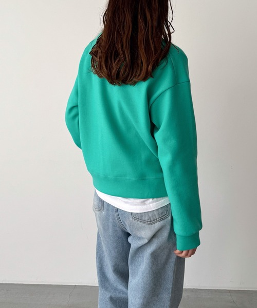 CANAL JEAN（キャナルジーン）の「El mar　ダブルフェイストレーナー（スウェット・レディース・ホワイト/グリーン/ネイビー・ONE SIZE）」の9枚目の写真