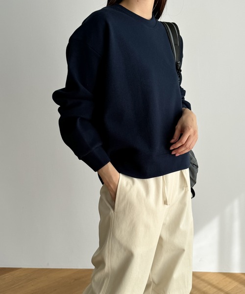 CANAL JEAN（キャナルジーン）の「El mar　ダブルフェイストレーナー（スウェット・レディース・ホワイト/グリーン/ネイビー・ONE SIZE）」の6枚目の写真