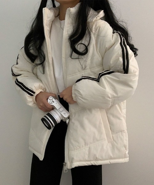 セール】フード付き中綿ジャンバー レディース（ダウンジャケット