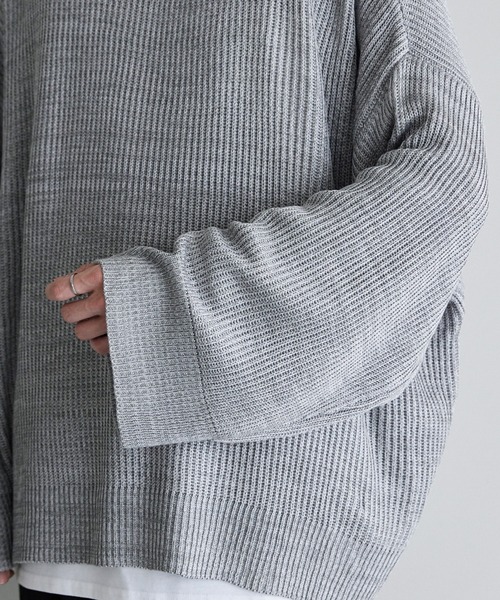 CTHY（シティ）の「メランジニットプルパーカー（ニット/セーター・メンズ・ブラック/グレー・XL/S/M/L）」の16枚目の写真