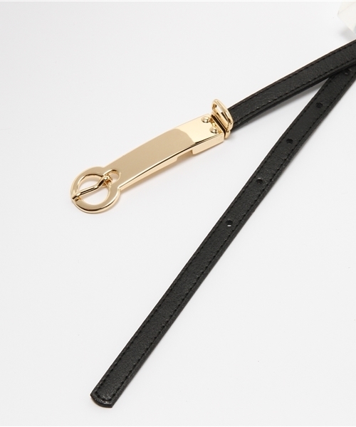 laboratory work（ラボラトリーワーク）の「細巾配色ベルト（ベルト・レディース・ブラック/ブラウン・フリー）」の3枚目の写真