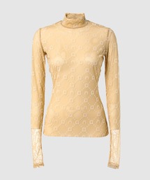MARINE SERRE | MOONOGRAM MESH FLOCK HIGHT NECK TOP(その他トップス)