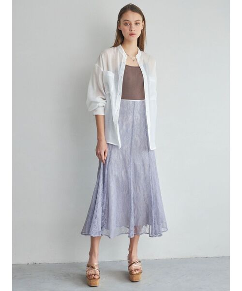 MERCURYDUO（マーキュリーデュオ）の「スパンコールレーススカート（スカート・レディース・ラベンダー/ブラック/アイボリー/オフホワイト・MEDIUM/SMALL）」の19枚目の写真