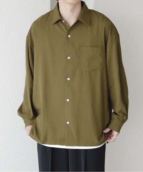 epnok(エプノック)の「ジョーゼットルーズシャツ(シャツ/ブラウス・メンズ・アッシュグレー/カーキ/ブラック・LARGE/MEDIUM/SMALL)」の3枚目の写真