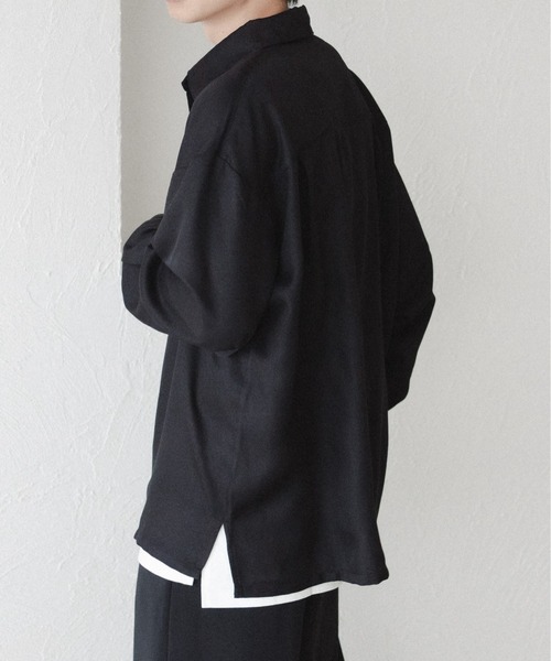 epnok(エプノック)の「ジョーゼットルーズシャツ(シャツ/ブラウス・メンズ・アッシュグレー/カーキ/ブラック・LARGE/MEDIUM/SMALL)」の16枚目の写真