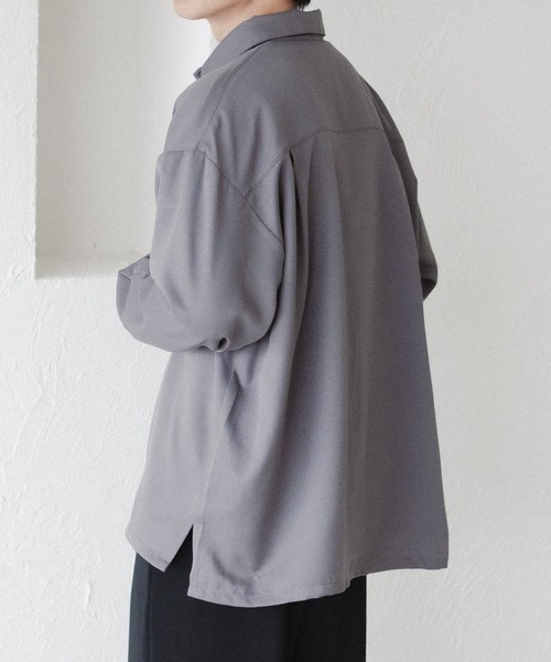 epnok(エプノック)の「ジョーゼットルーズシャツ(シャツ/ブラウス・メンズ・アッシュグレー/カーキ/ブラック・LARGE/MEDIUM/SMALL)」の22枚目の写真