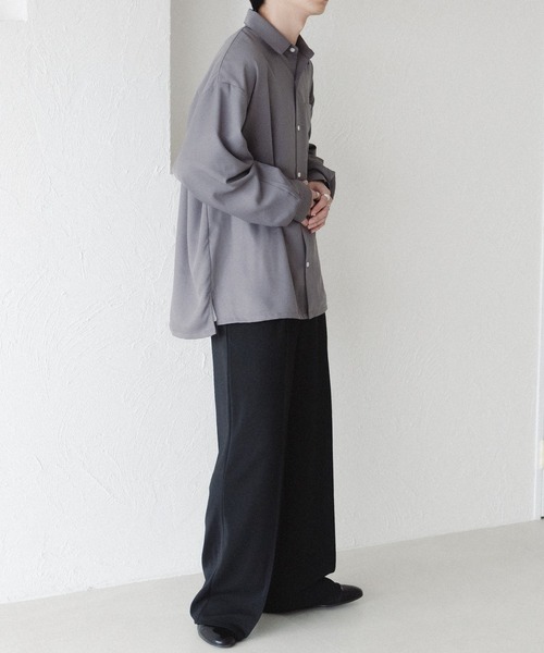epnok(エプノック)の「ジョーゼットルーズシャツ(シャツ/ブラウス・メンズ・アッシュグレー/カーキ/ブラック・LARGE/MEDIUM/SMALL)」の4枚目の写真