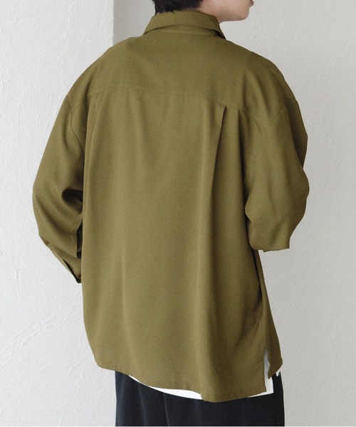 epnok(エプノック)の「ジョーゼットルーズシャツ(シャツ/ブラウス・メンズ・アッシュグレー/カーキ/ブラック・LARGE/MEDIUM/SMALL)」の6枚目の写真