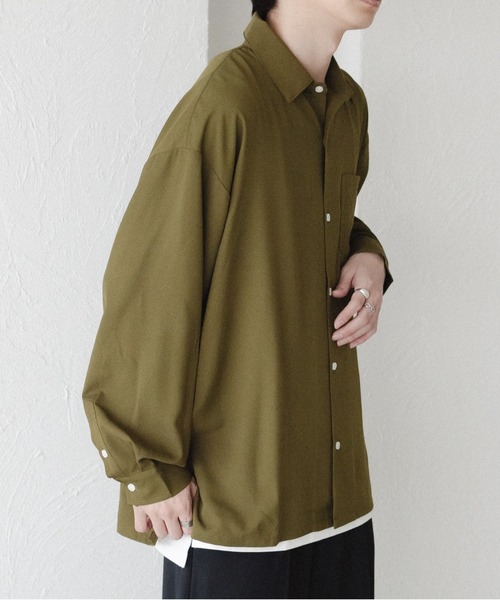 epnok(エプノック)の「ジョーゼットルーズシャツ(シャツ/ブラウス・メンズ・アッシュグレー/カーキ/ブラック・LARGE/MEDIUM/SMALL)」の7枚目の写真