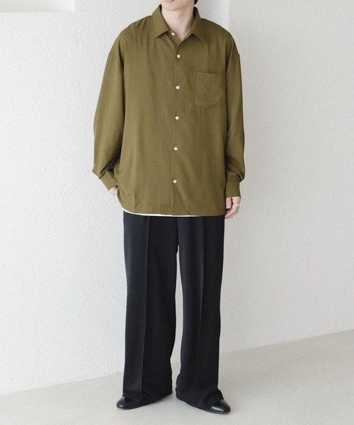 epnok(エプノック)の「ジョーゼットルーズシャツ(シャツ/ブラウス・メンズ・アッシュグレー/カーキ/ブラック・LARGE/MEDIUM/SMALL)」の8枚目の写真