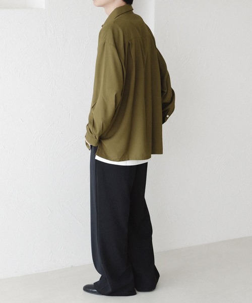 epnok(エプノック)の「ジョーゼットルーズシャツ(シャツ/ブラウス・メンズ・アッシュグレー/カーキ/ブラック・LARGE/MEDIUM/SMALL)」の9枚目の写真