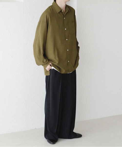 epnok(エプノック)の「ジョーゼットルーズシャツ(シャツ/ブラウス・メンズ・アッシュグレー/カーキ/ブラック・LARGE/MEDIUM/SMALL)」の10枚目の写真
