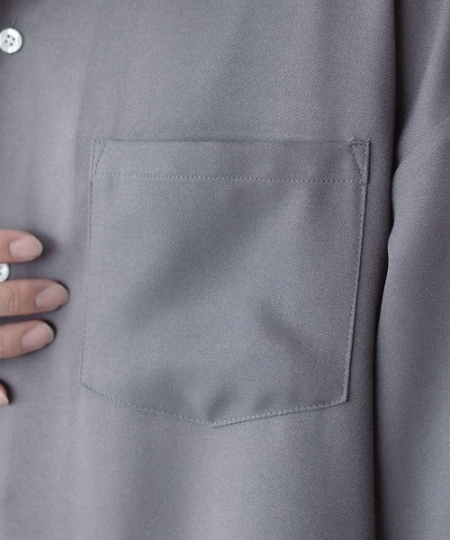 epnok(エプノック)の「ジョーゼットルーズシャツ(シャツ/ブラウス・メンズ・アッシュグレー/カーキ/ブラック・LARGE/MEDIUM/SMALL)」の15枚目の写真