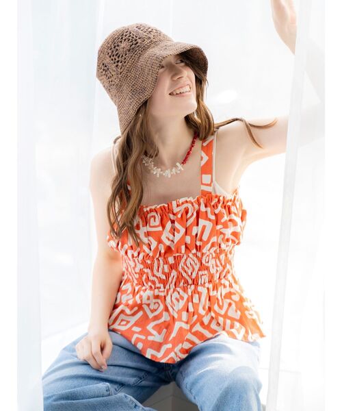 Ungrid(アングリッド)の「かぎ編みニット帽(ニットキャップ/ビーニー・レディース・ライトグレー/ブラウン・FREE)」の7枚目の写真