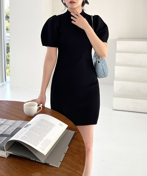 theory タートルネック 半袖 ミニワンピース ブラック theory タートルネック 半袖 ミニワンピース ブラック theory