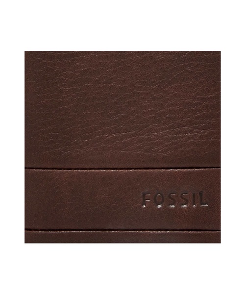 セール】フォッシル 三つ折り財布 メンズ レザー ブラウン