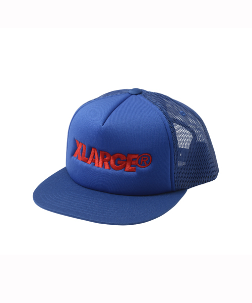 XLARGE（エクストララージ）の「STANDARD LOGO MESH TRUCKER CAP（キャップ・メンズ・ブラック/ブルー/ネイビー・ONE SIZE）」の4枚目の写真