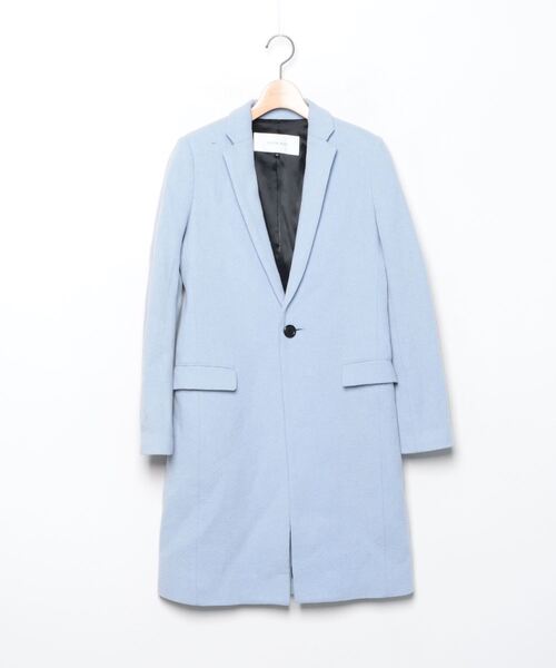 LE CIEL BLEU ブルー チェスターコート 36 中古・古着通販】LE CIEL BLEU (ルシェルブルー) ダブルフェイス
