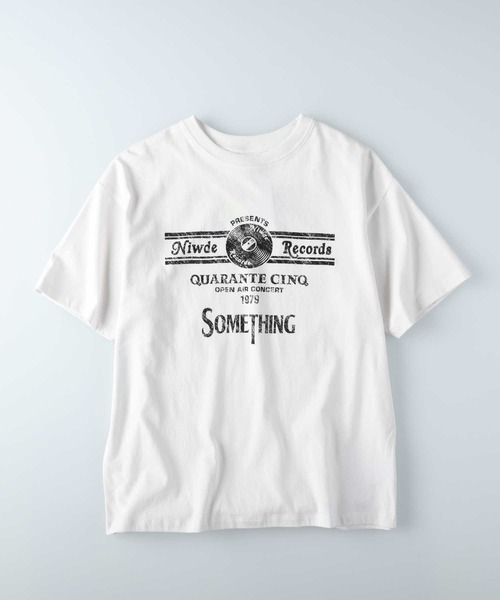 SOMETHING(サムシング)の「【SOMETHING】ROCKTEEH/S プリントTシャツ(Tシャツ/カットソー・レディース・オフホワイト・フリー)」の1枚目の写真