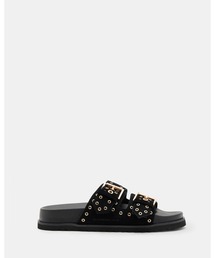 ALLSAINTS | KHAI TWO STRAP LEATHER EYELET SANDALS | KHAI ツー ストラップ レザー アイレット サンダル(サンダル)
