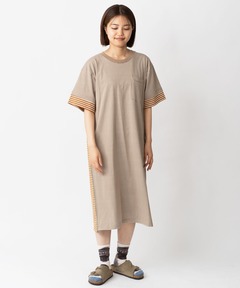 切り替えボーダーワンピース