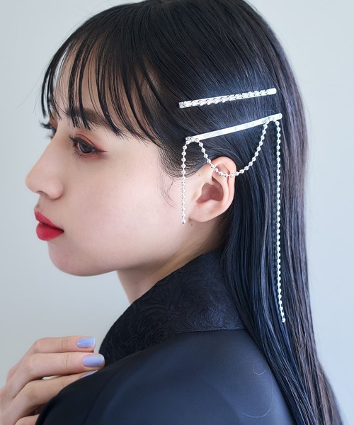 HARE(ハレ)の「2Pボールチェーンヘアピン(HARE)(ヘアピン・レディース・シルバー・FREE)」の1枚目の写真