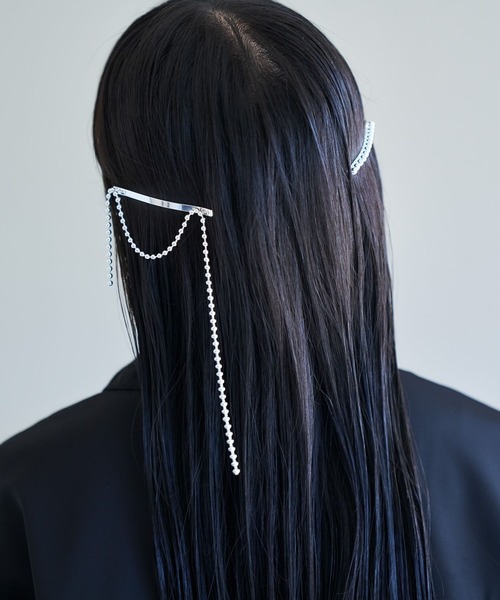 HARE(ハレ)の「2Pボールチェーンヘアピン(HARE)(ヘアピン・レディース・シルバー・FREE)」の2枚目の写真