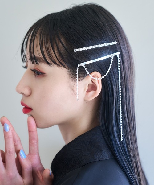 HARE(ハレ)の「2Pボールチェーンヘアピン(HARE)(ヘアピン・レディース・シルバー・FREE)」の4枚目の写真