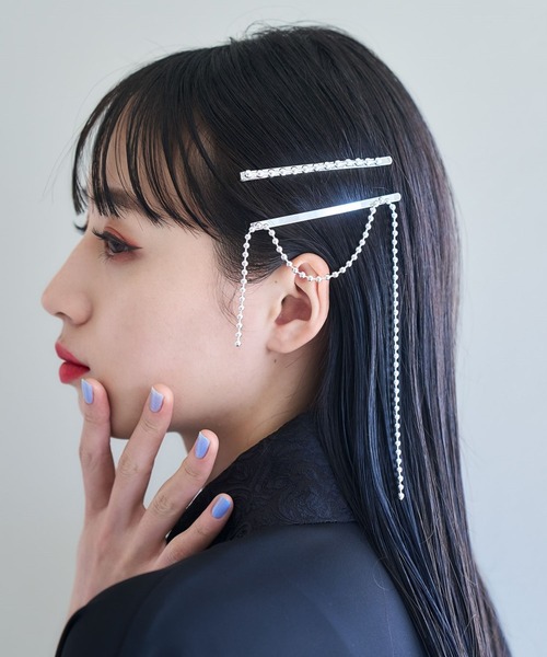 HARE(ハレ)の「2Pボールチェーンヘアピン(HARE)(ヘアピン・レディース・シルバー・FREE)」の5枚目の写真