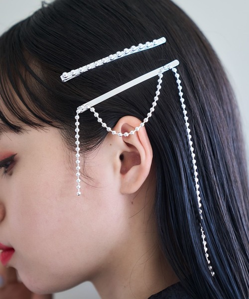 HARE(ハレ)の「2Pボールチェーンヘアピン(HARE)(ヘアピン・レディース・シルバー・FREE)」の7枚目の写真
