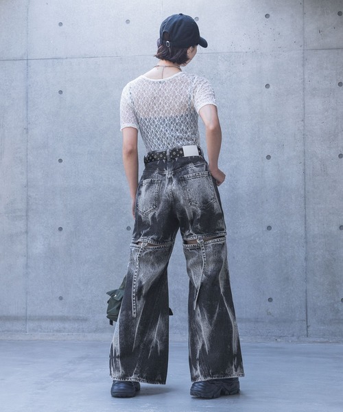 PAGEBOY（ページボーイ）の「カットレースシアートップス（Tシャツ/カットソー・レディース・チャコールグレー/ブラック/オフホワイト/ブルー・FREE）」の8枚目の写真