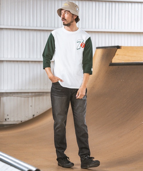 seventy seven（セブンティセブン）の「mlt4668- middle onz  3-4 sleeve bicolor t-shirts (77up) カットソー（Tシャツ/カットソー・メンズ・ホワイト系その他/ホワイト×ブルー/ホワイト×グリーン・S/M/L/XL）」の11枚目の写真