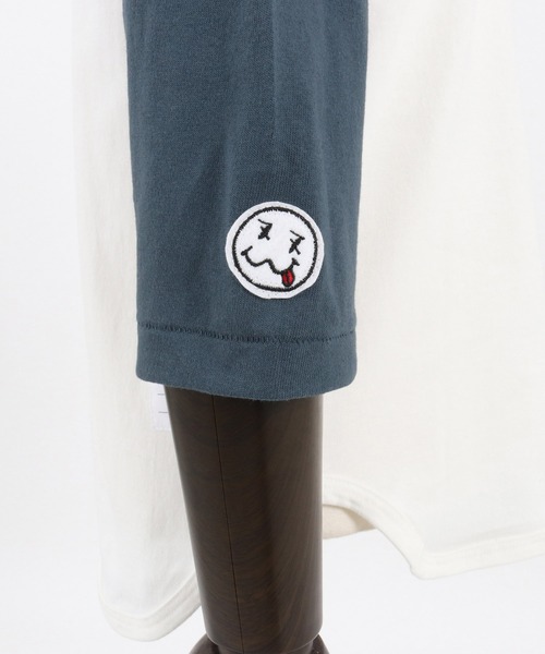 seventy seven（セブンティセブン）の「mlt4668- middle onz  3-4 sleeve bicolor t-shirts (77up) カットソー（Tシャツ/カットソー・メンズ・ホワイト系その他/ホワイト×ブルー/ホワイト×グリーン・S/M/L/XL）」の19枚目の写真