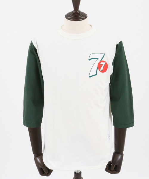 seventy seven（セブンティセブン）の「mlt4668- middle onz  3-4 sleeve bicolor t-shirts (77up) カットソー（Tシャツ/カットソー・メンズ・ホワイト系その他/ホワイト×ブルー/ホワイト×グリーン・S/M/L/XL）」の20枚目の写真