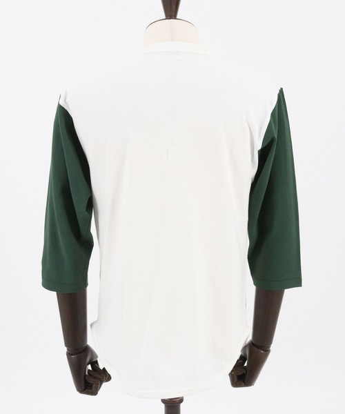 seventy seven（セブンティセブン）の「mlt4668- middle onz  3-4 sleeve bicolor t-shirts (77up) カットソー（Tシャツ/カットソー・メンズ・ホワイト系その他/ホワイト×ブルー/ホワイト×グリーン・S/M/L/XL）」の21枚目の写真