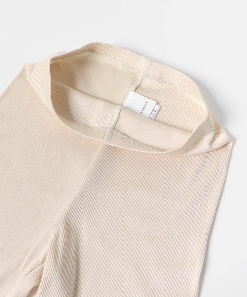 かぐれ(カグレ)の「シルクテレコショートレギンス(レギンス/スパッツ・レディース・チャコールグレー/アイボリー・FREE)」の11枚目の写真